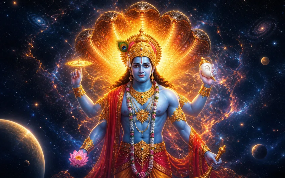 Om Shri Vishnave Cha Vidmahe